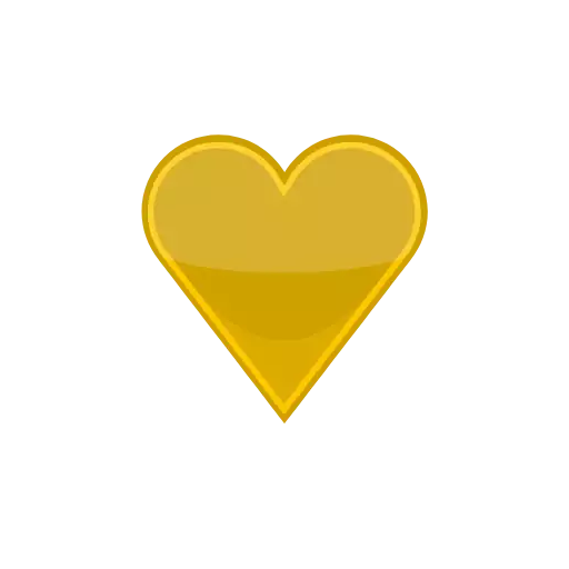 сердце жёлтый