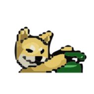 Sticker Animated Pixel Dog - 4