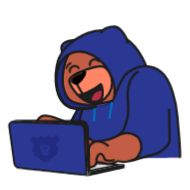 Стикер Bear programmer @stickersb2b - 1