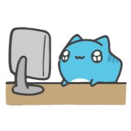 Стикер Blue Animated Cat - 11