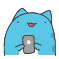 Стикер Blue Animated Cat - 8