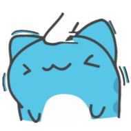 Стикер Blue Animated Cat - 7