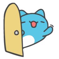 Стикер Blue Animated Cat - 4