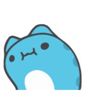 Стикер Blue Animated Cat - 3