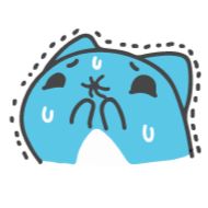 Стикер Blue Animated Cat - 0