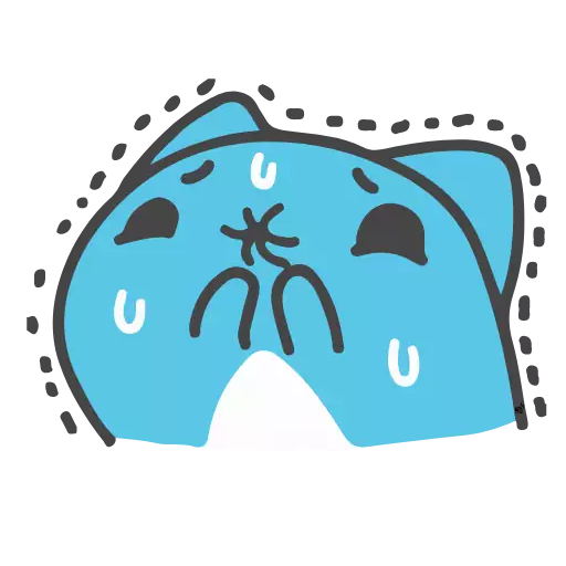 Sticker BlueAnimatedCat - 1