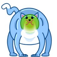 Sticker Blue Cat - 10