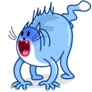 Sticker Blue Cat - 8