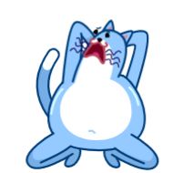 Sticker Blue Cat - 3