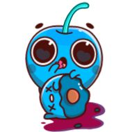 Sticker Голубые черешни - 11