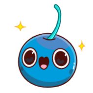 Sticker Голубые черешни - 10