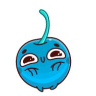 Sticker Голубые черешни - 4