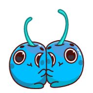 Sticker Голубые черешни - 2