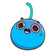 Sticker Голубые черешни - 1