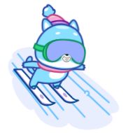 Стикер Кот Снежок • @TgSticker - 9