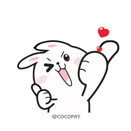 Sticker Cheer_Rabbit_By_cocopry - 1