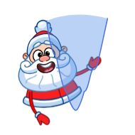 Стикер Дед Мороз @TgSticker x @SozdaiStickeriBot - 3