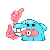 Sticker Dolphin Jumpy - 1