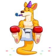 Стикер Кенгуру боец @Stickersnew - 5