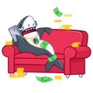 Стикер Shark from @fincakeio - 1