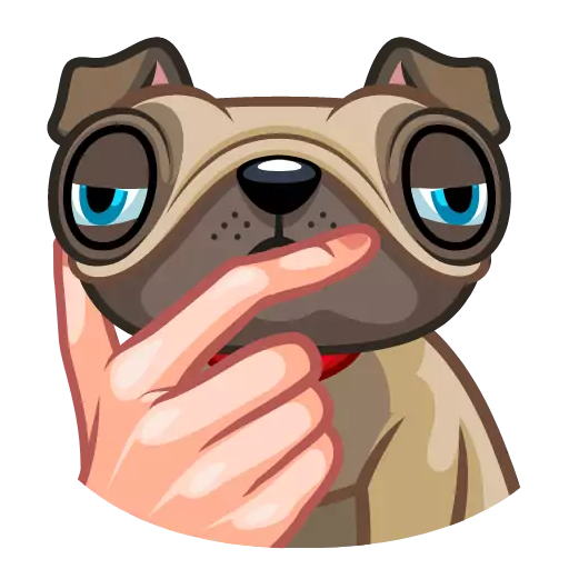 Sticker FredThePug - 1