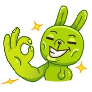 Sticker Green Bun - 10