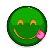 Стикер Green Emoji - 11