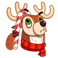 Sticker Happy New Deer - 6