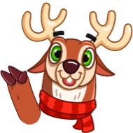 Sticker Happy New Deer - 4