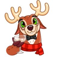 Sticker Happy New Deer - 3
