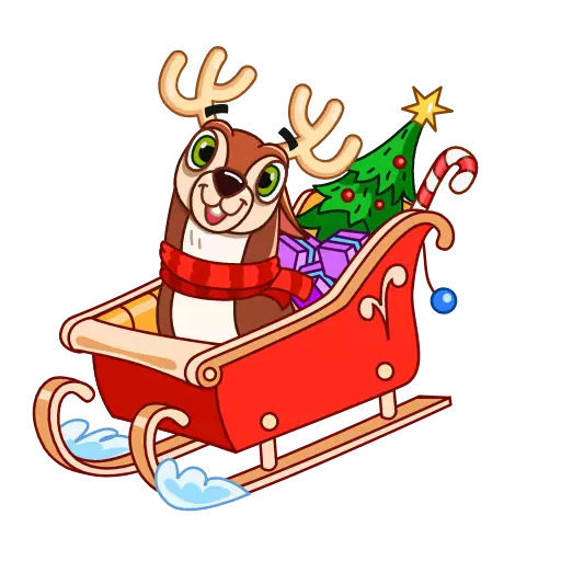 Sticker HappyNewDeer - 1