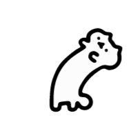 Sticker Just White Cat @IMG2D - 3