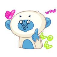 Sticker Blue Monkey - 8