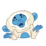 Sticker Blue Monkey - 7