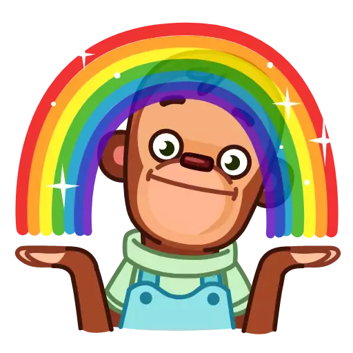 clipart rainbow cartoon