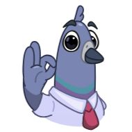 Sticker Мистер Голубь | @ellina_arts - 2