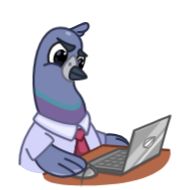 Sticker Мистер Голубь | @ellina_arts - 1