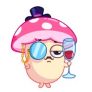 Стикер Мухомор Стёпа by @stickers_from_vk - 1