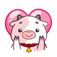 Sticker Розовая коровка (@TgSticker) - 10