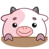 Sticker Розовая коровка (@TgSticker) - 7