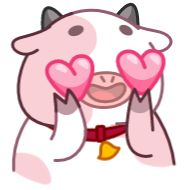 Sticker Розовая коровка (@TgSticker) - 3
