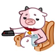 Sticker Розовая коровка (@TgSticker) - 2