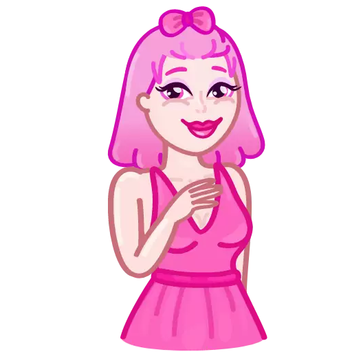 sketch illustration pink