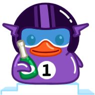 Sticker Purple Duck - @AquaToastyFox - 2
