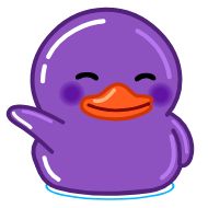 Sticker Purple Duck - @AquaToastyFox - 1