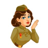 Стикер Red Army Girl - 3