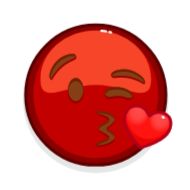 Sticker Red Emoji @RepaintedStickers - 7