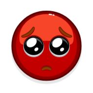 Sticker Red Emoji @RepaintedStickers - 0