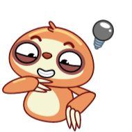 Стикер Ленивец (@TgSticker) - 9
