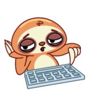 Стикер Ленивец (@TgSticker) - 8
